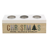Personalised Christmas Tree Triple Tea Light Box04