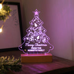
Personalised Christmas Tree Wooden Based LED Light7