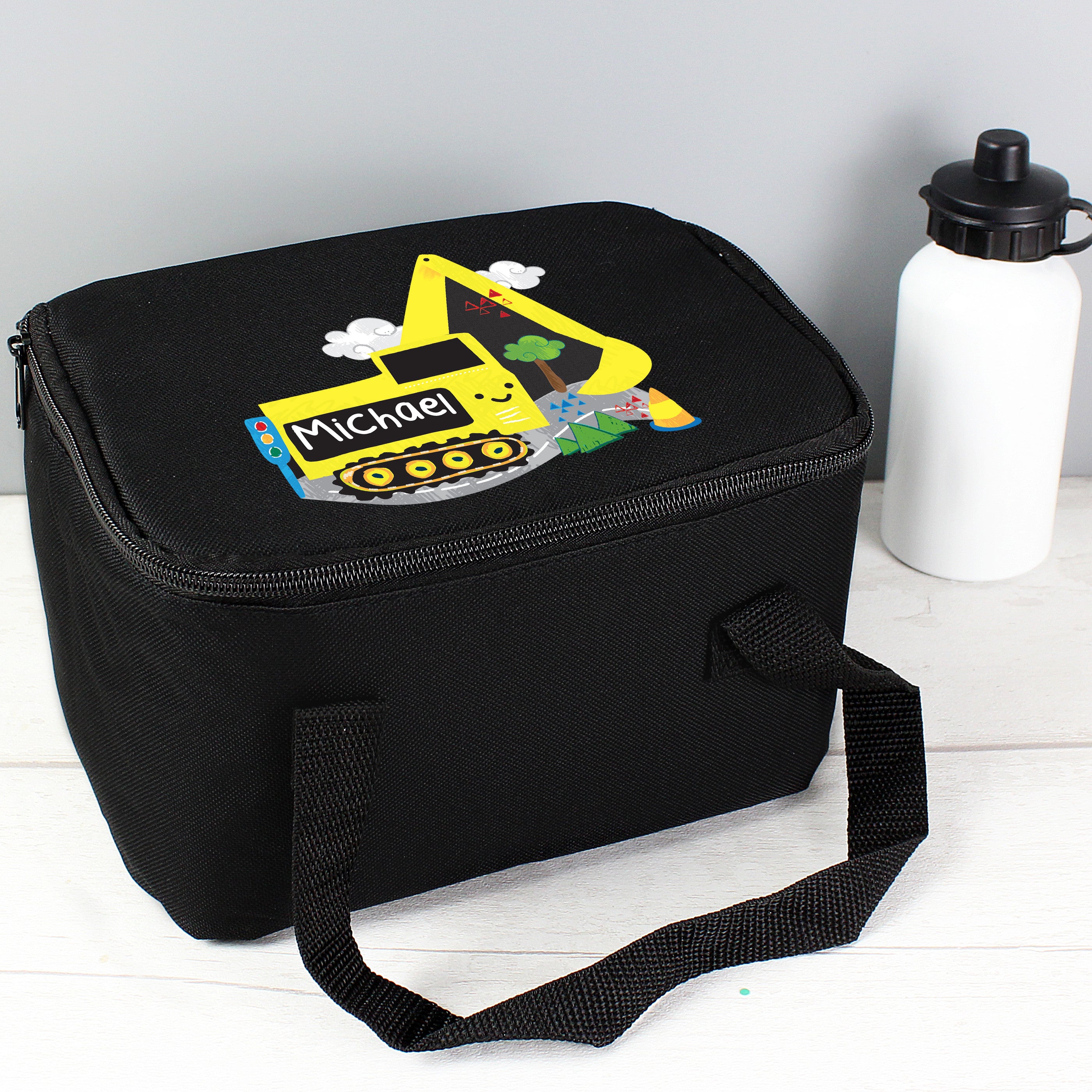 Personalised Digger Lunch Bag1