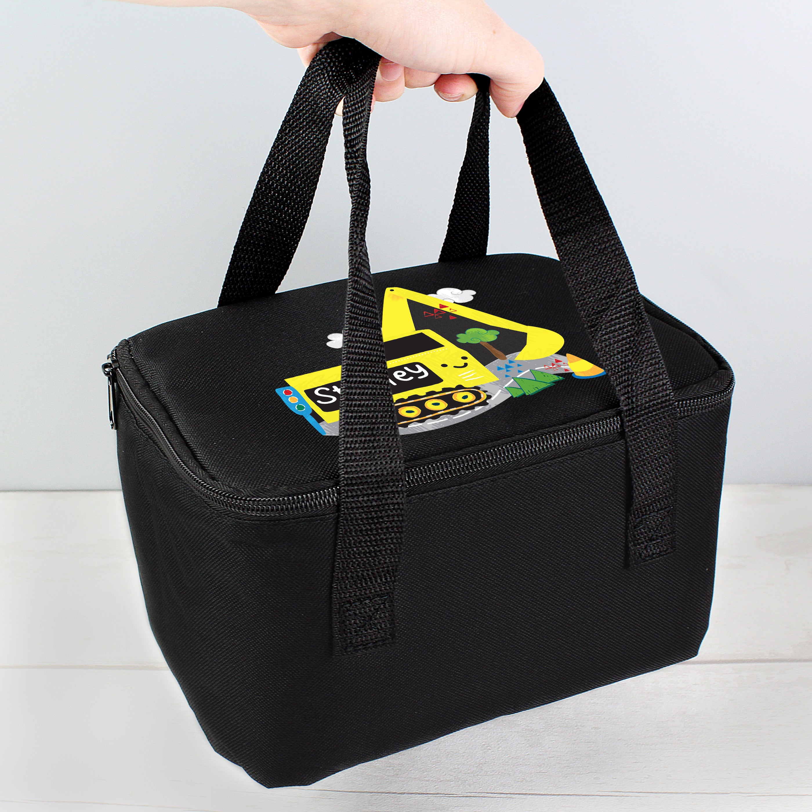 Personalised Digger Lunch Bag3