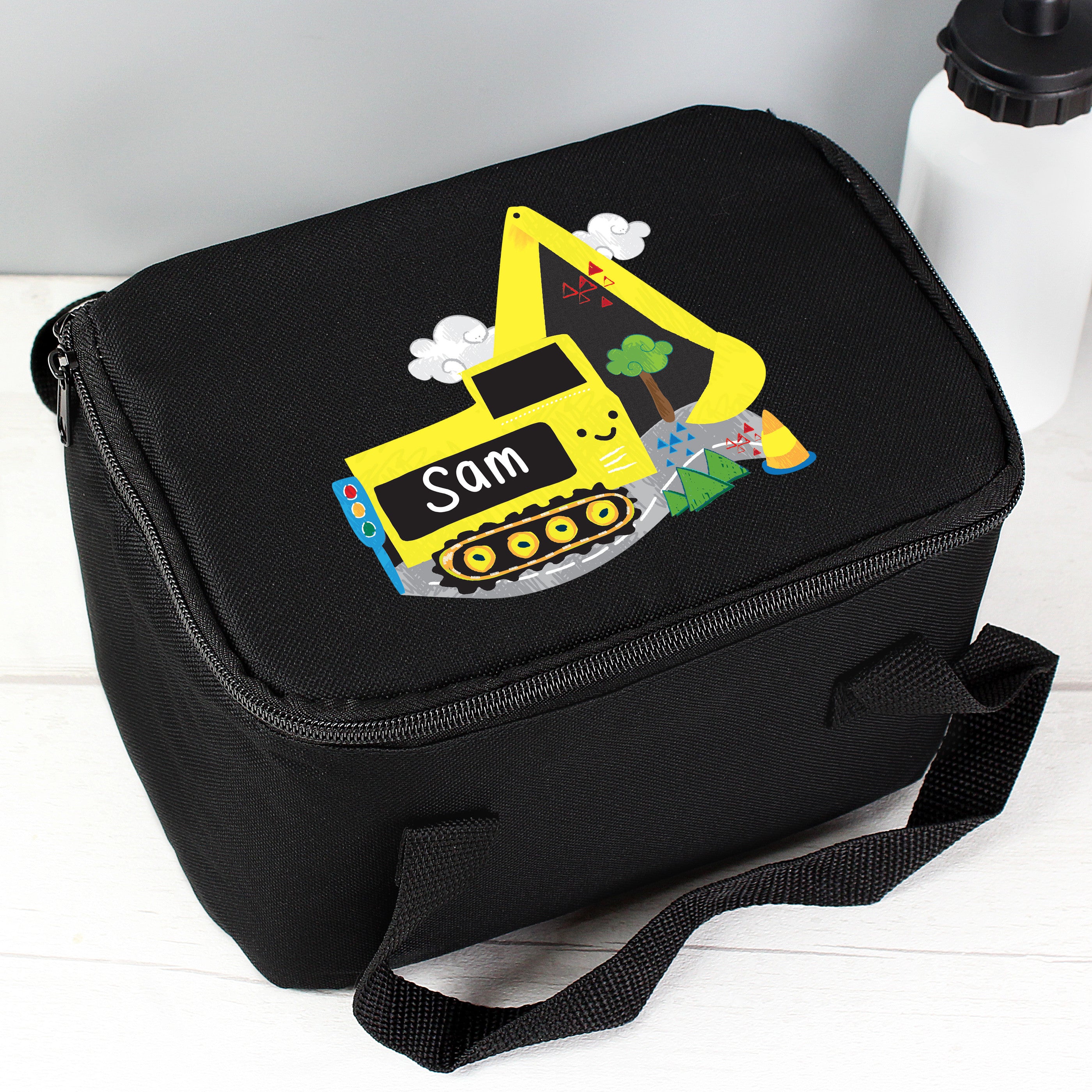 Personalised Digger Lunch Bag5
