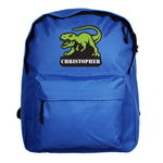 Personalised Dinosaur Blue Backpack1