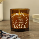 Personalised Engraved Christmas Amber Glass Candle04