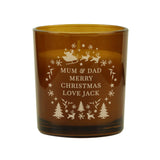 Personalised Engraved Christmas Amber Glass Candle06