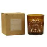 Personalised Engraved Christmas Amber Glass Candle07