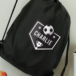 Personalised Football Black Kit Bag4