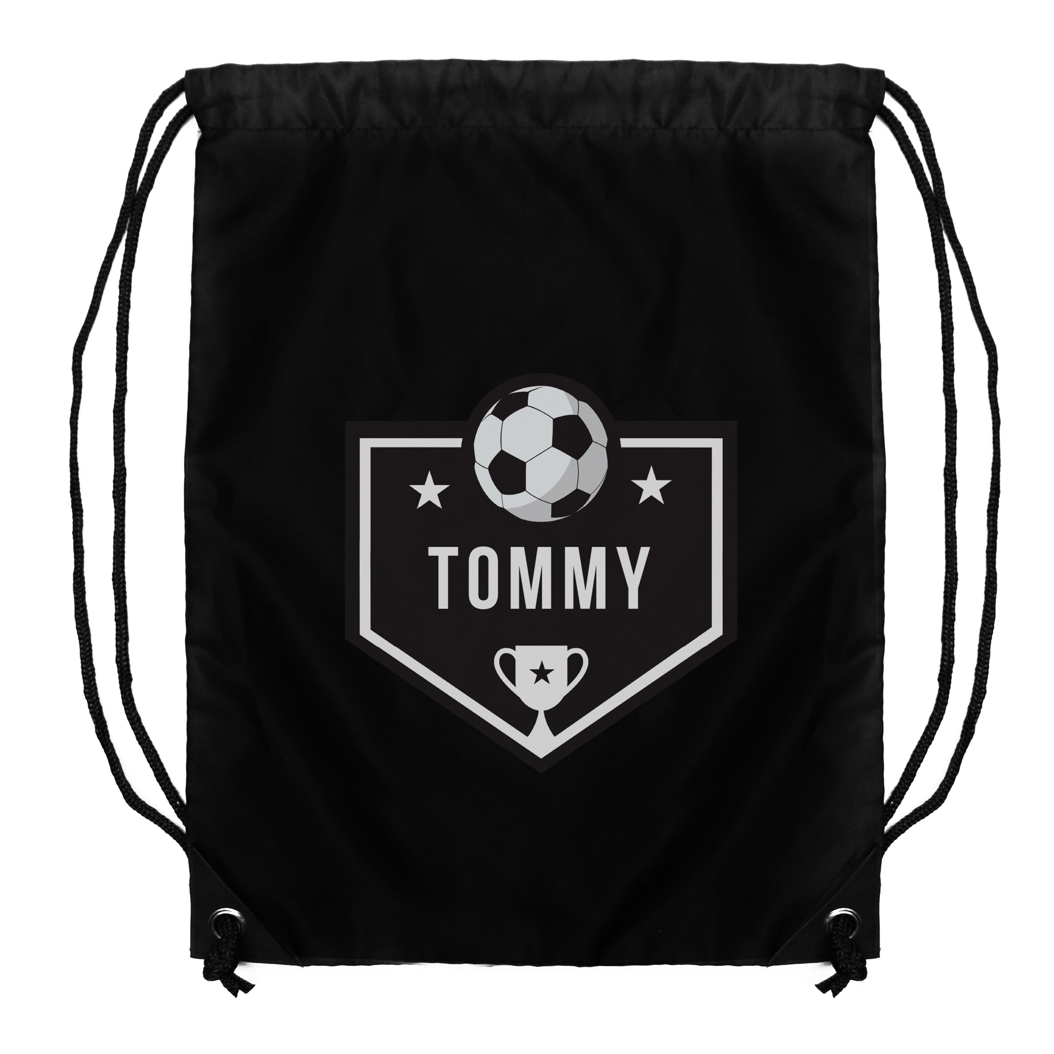 Personalised Football Black Kit Bag5