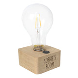 Personalised 'Free Text' LED Bulb Table Lamp