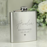 Personalised 'Free Text' Wedding Party Hip Flask