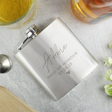 Personalised 'Free Text' Wedding Party Hip Flask