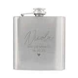 Personalised 'Free Text' Wedding Party Hip Flask