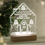 Personalised Gingerbread House Christmas Wooden Based LED Light12