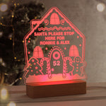 Personalised Gingerbread House Christmas Wooden Based LED Light2