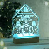 Personalised Gingerbread House Christmas Wooden Based LED Light6