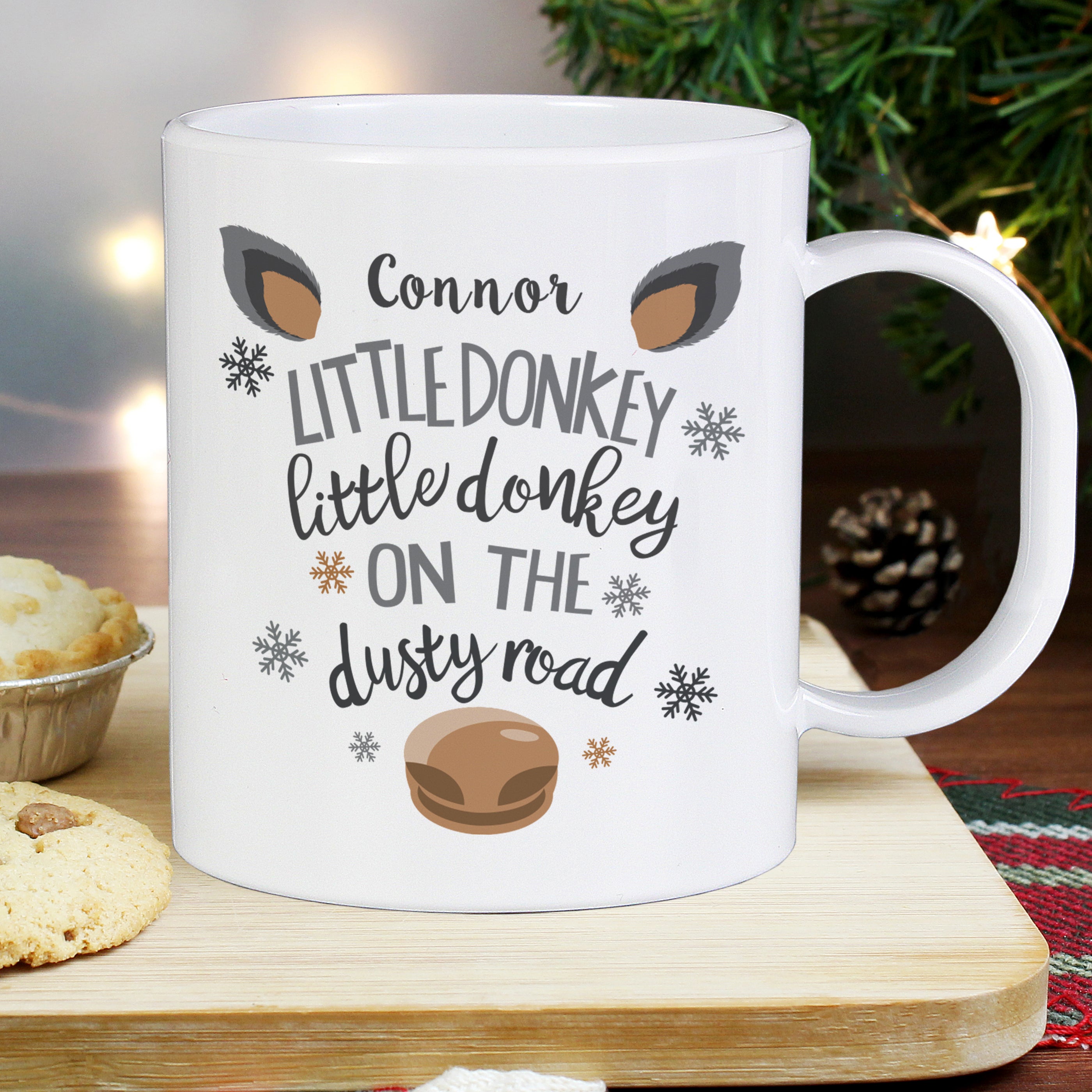 Personalised Little Donkey Plastic Mug1