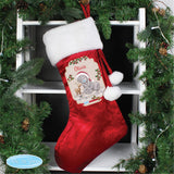 Personalised Me to You Reindeer Luxury Red Stocking2