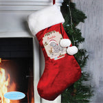 Personalised Me to You Reindeer Luxury Red Stocking4