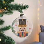 Personalised Nutcracker Christmas Glass Bauble3