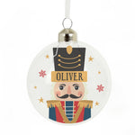 Personalised Nutcracker Christmas Glass Bauble