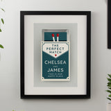 Personalised Perfect Match Black Poster Frame