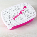 Personalised Pink Heart Lunch Box2