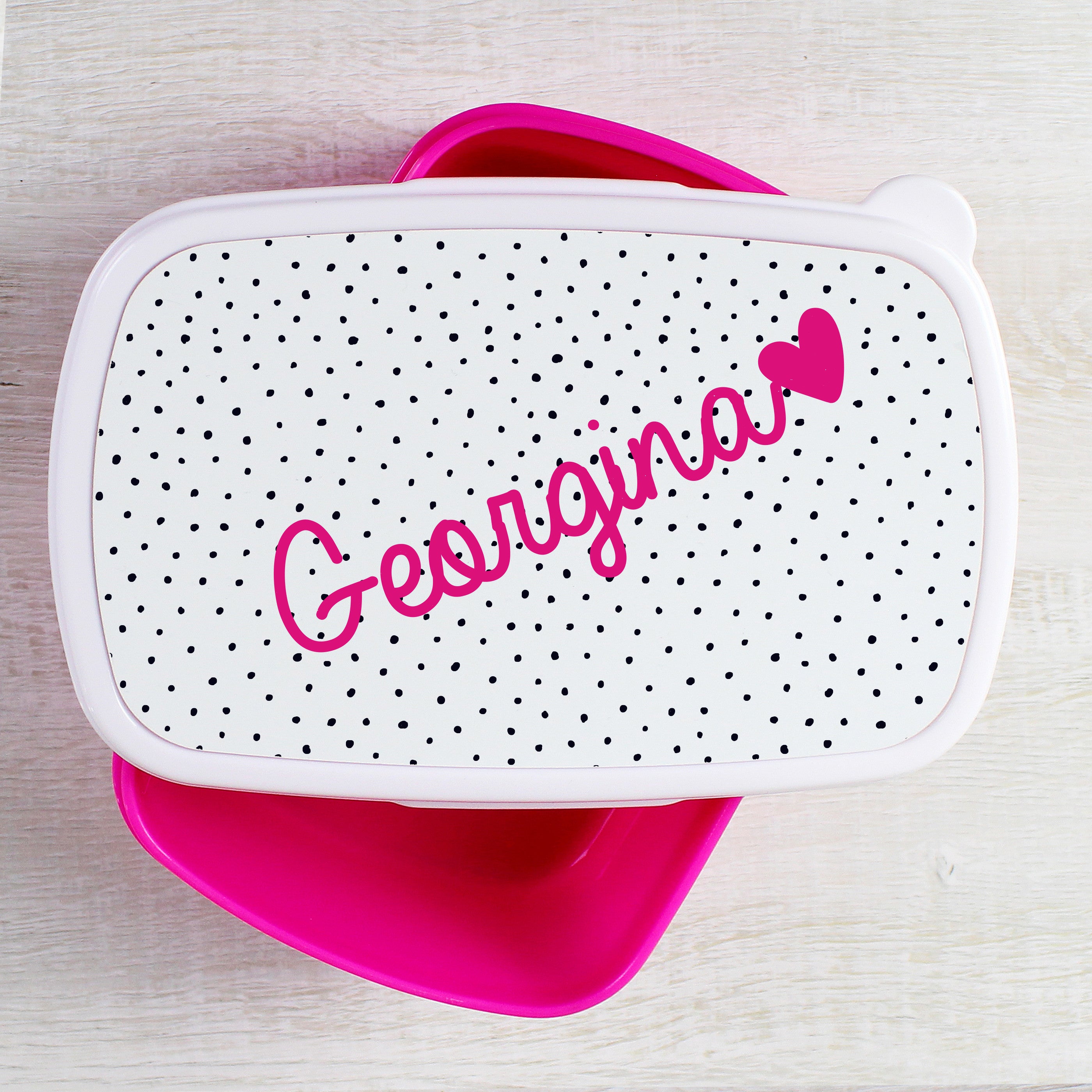 Personalised Pink Heart Lunch Box4