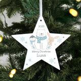 
Personalised Polar Bear Christmas Star Ornament1