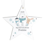 
Personalised Polar Bear Christmas Star Ornament3