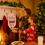 Personalised Santa Stop Here Hanging Banner6