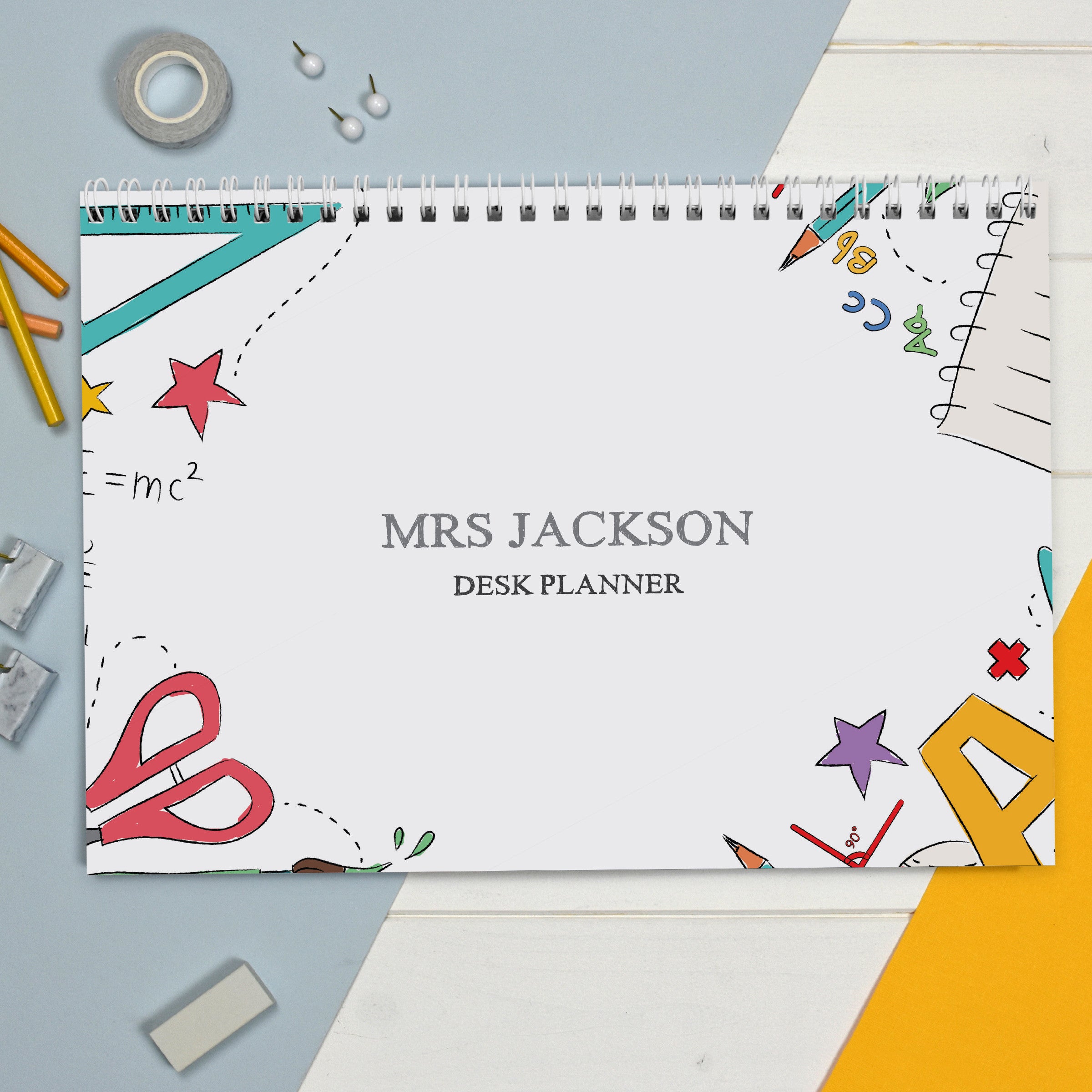 Personalised Teacher A4 Desk Planner1