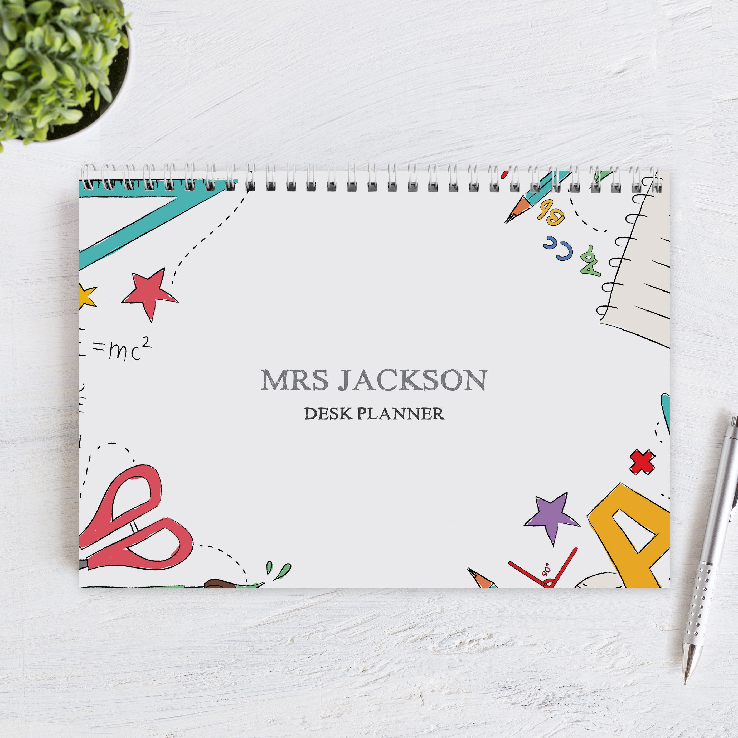 Personalised Teacher A4 Desk Planner2