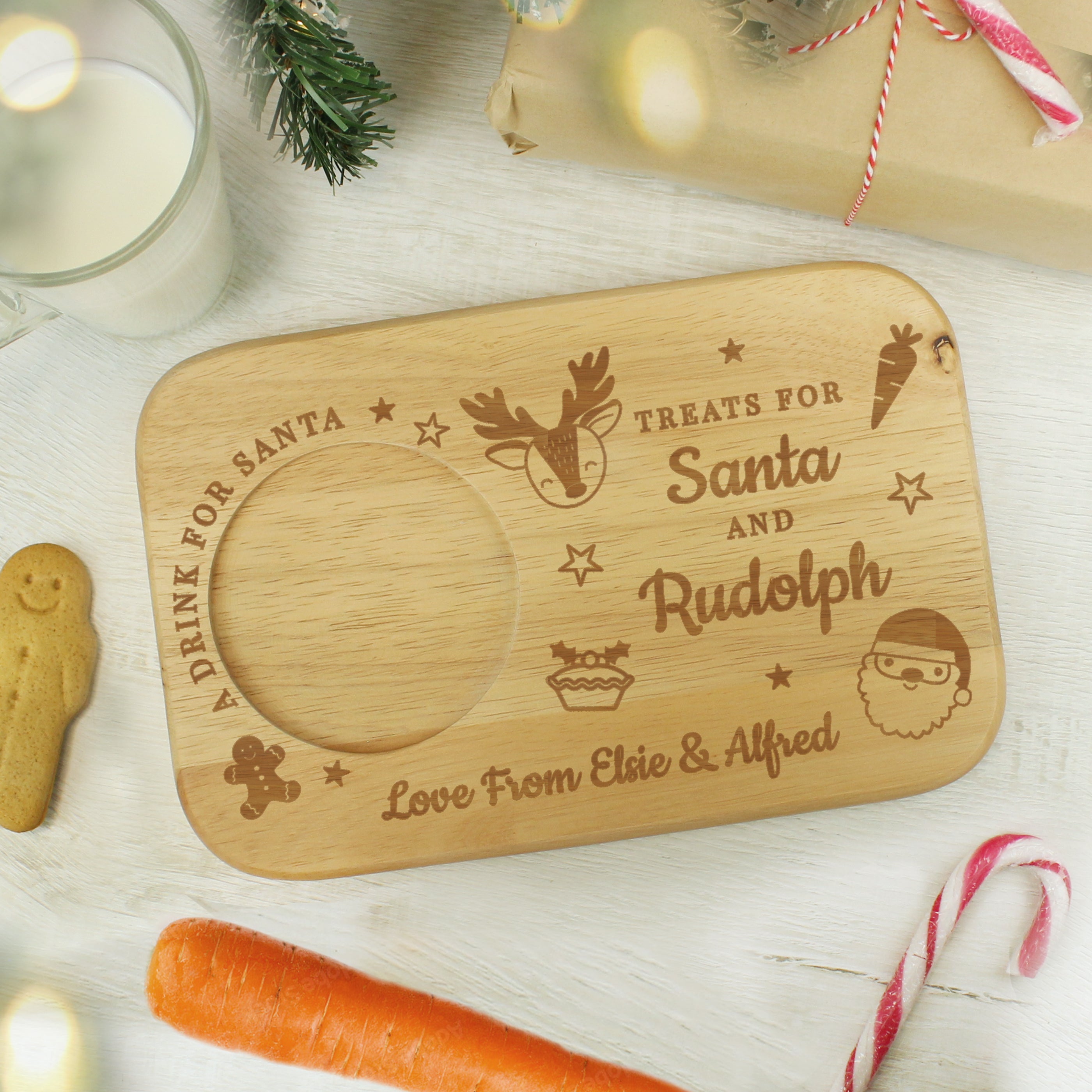 Personalised Treats for Santa Coaster Tray4