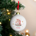 
Personalised Unicorn Christmas Bauble5