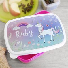 Personalised Unicorn Pink Lunch Box