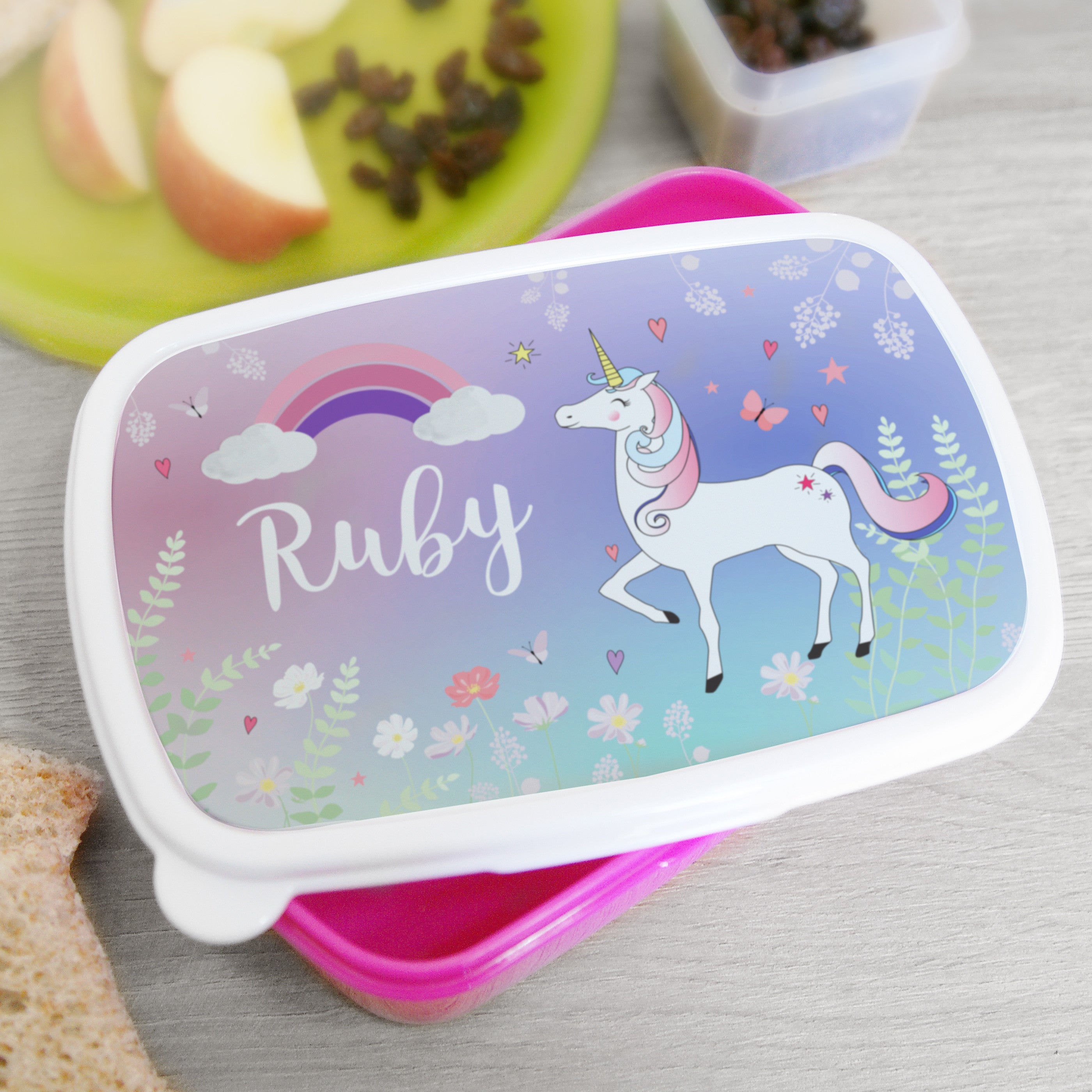 Personalised Unicorn Pink Lunch Box