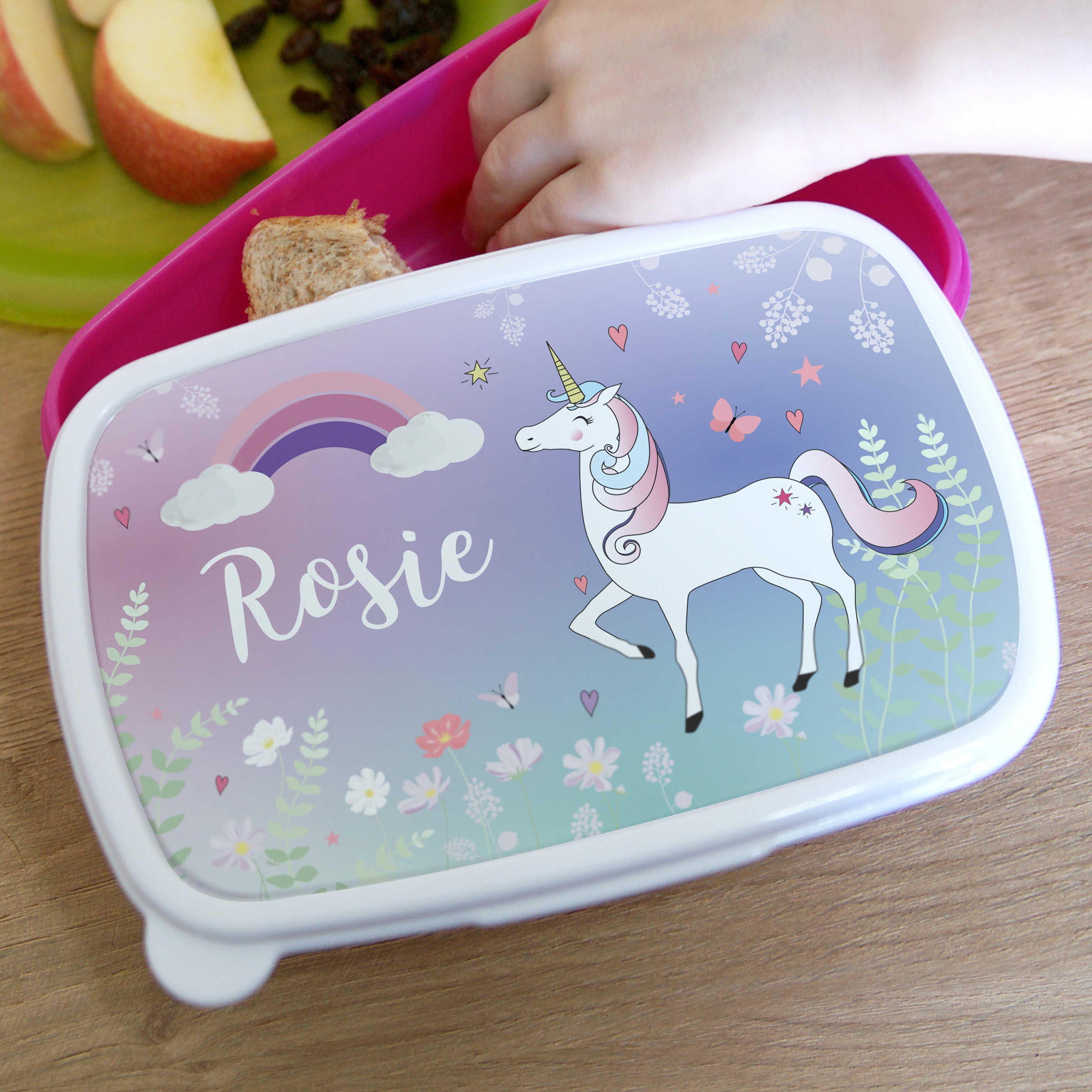 Personalised Unicorn Pink Lunch Box1