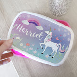 Personalised Unicorn Pink Lunch Box2