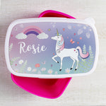 Personalised Unicorn Pink Lunch Box5