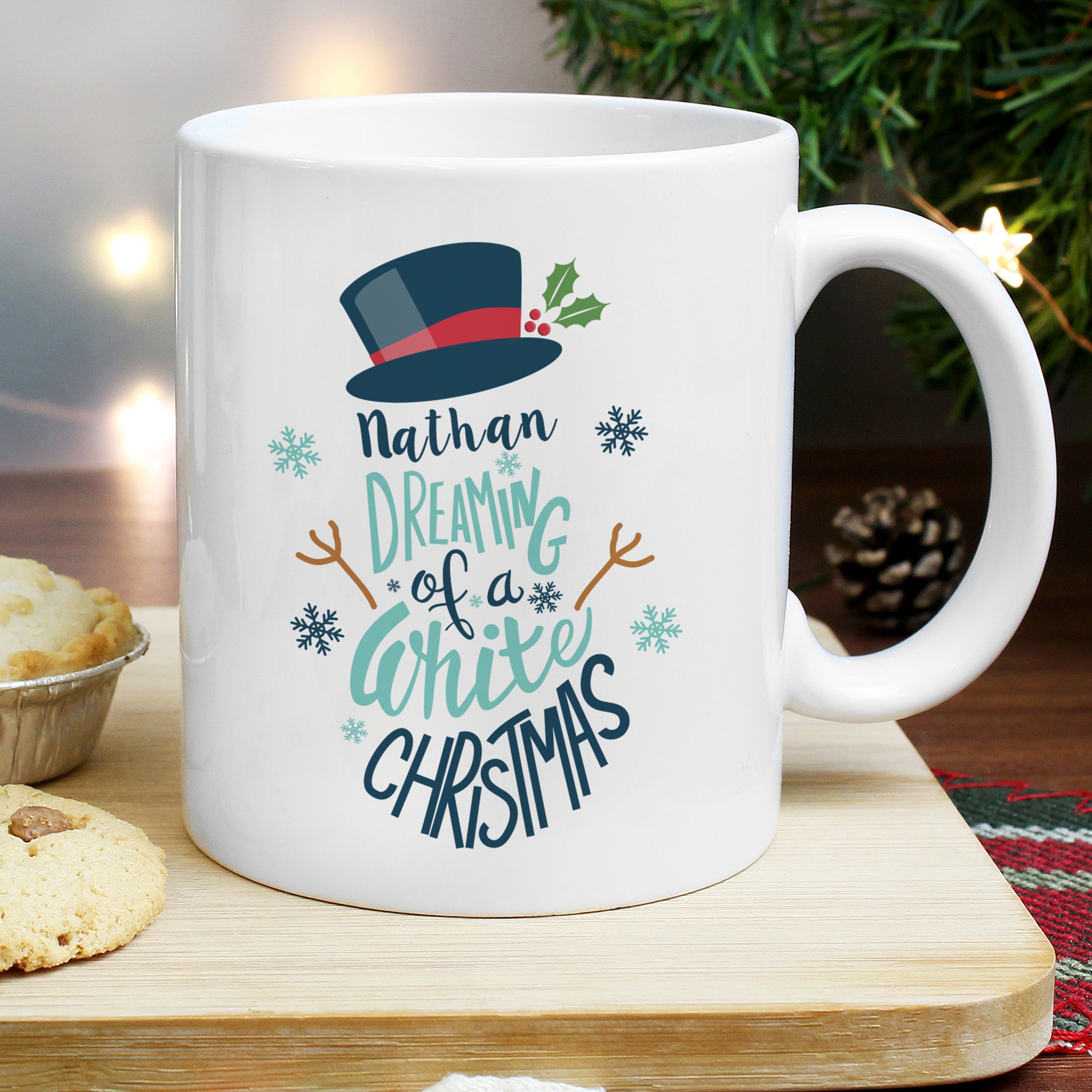 Personalised White Christmas Mug3