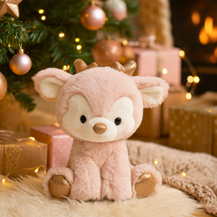 Pink Reindeer Soft Toy