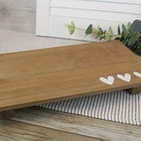 Rustic Triple Heart Wooden Tray