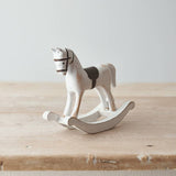 Rustic White Rocking Horse