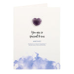 Special to me Amethyst Crystal Heart Greeting Card2