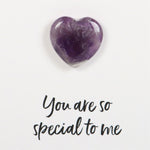 Special to me Amethyst Crystal Heart Greeting Card3