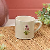 Stoneware Embossed Tulips Mug