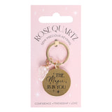 The Magic is in You Rose Quartz Crystal Keyring2