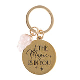 The Magic is in You Rose Quartz Crystal Keyring4