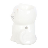 White cat-shaped night light on a white background