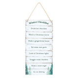 Winter Wonderland Checklist Hanging Sign