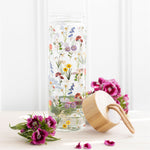 Wildflower Glass & Bamboo Water Bottle1